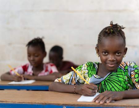 girl in classroom